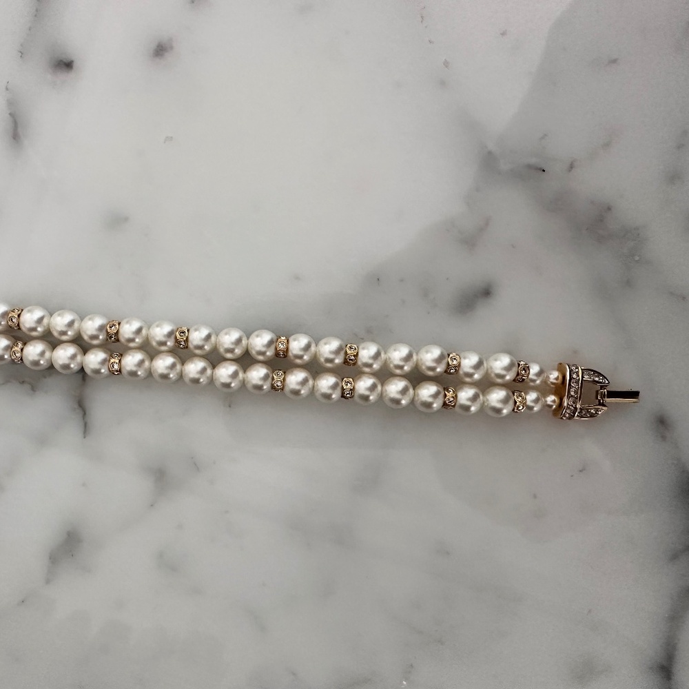 Fashion Pearl Bracelet with crystals